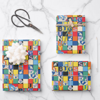 Hoja De Papel De Regalo BUGS BUNNY™ Colorful Name y Face Checker