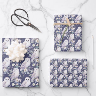 Hoja De Papel De Regalo Búho blanco elegante