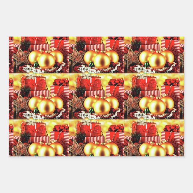 Hoja De Papel De Regalo Bulbs navidades (Anverso)