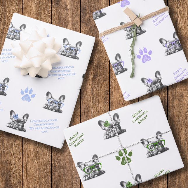 Hoja De Papel De Regalo Bulldog Francés  (Subido por el creador)