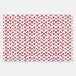 Hoja De Papel De Regalo Bulldoges franceses cortos Mascotas animados negro