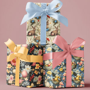 Hoja De Papel De Regalo Bungalow floral de primavera vintage de Semana San