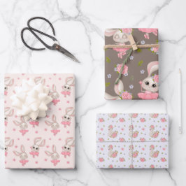 Hoja De Papel De Regalo Bunny Ballerina Baby Shower