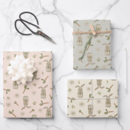 Hoja De Papel De Regalo Bunny de primavera 