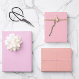 Hoja De Papel De Regalo Burbuja Clásica de Melón Rosa Tonos 3 Planos
