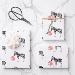 Hoja De Papel De Regalo Burbuja Gum Zebra