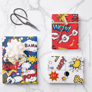 Hoja De Papel De Regalo Burbujas de Cómic