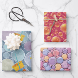 Hoja De Papel De Regalo Burbujas limpias