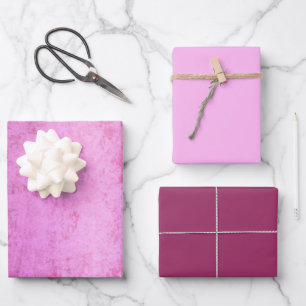 Hoja De Papel De Regalo Burst falso de terciopelo rosado
