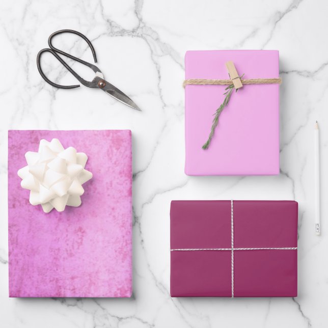 Hoja De Papel De Regalo Burst falso de terciopelo rosado (Anverso)