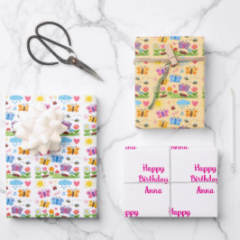 Hoja De Papel De Regalo Butterflies Summer them Birthday 