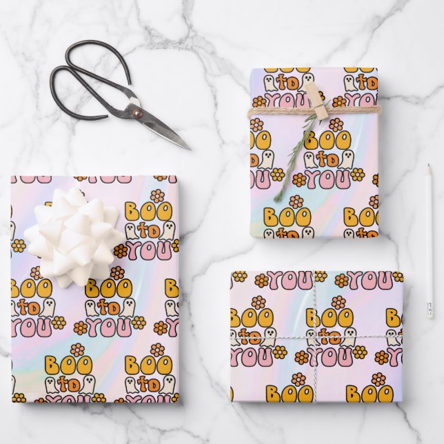 Hoja De Papel De Regalo Buu para ti, Halloween lindo (Anverso)