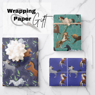 Hoja De Papel De Regalo Caballos Cutos