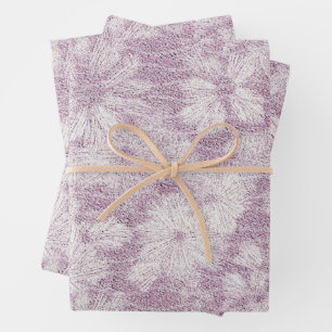 Hoja De Papel De Regalo Cabaña de Campo Velvety Lilac Daisy