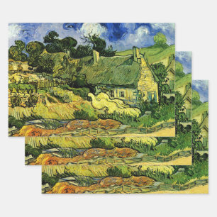 Hoja De Papel De Regalo Cabañas con Tejado de Paja, Cordeville por Vincent