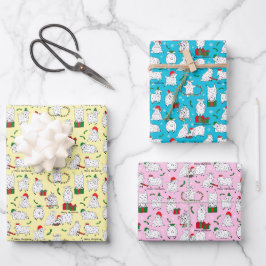 Hoja De Papel De Regalo Cabras festivas en Navidades