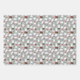 Hoja De Papel De Regalo Cabras festivas en Navidades