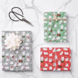 Hoja De Papel De Regalo Cabras festivas en Navidades