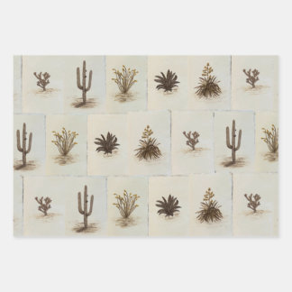Hoja De Papel De Regalo Cacti del desierto de Arizona