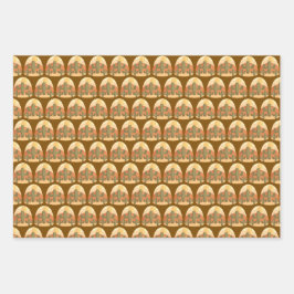 Hoja De Papel De Regalo Cactus Desert With Sun