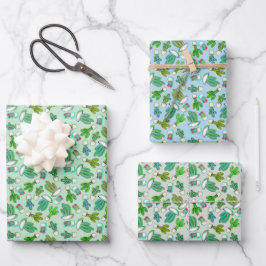 Hoja De Papel De Regalo Cactus lindos, cactus suculento en macetas blancas