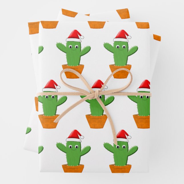 Hoja De Papel De Regalo Cactus Personalizado Cute (In situ)