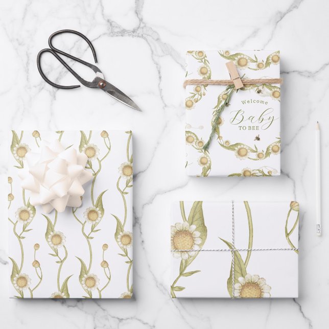 Hoja De Papel De Regalo Cadena Daisy Baby to Bee Personalizado (Subido por el creador)