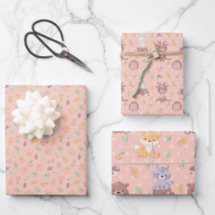 Hoja De Papel De Regalo Cae el ganado de Woodland