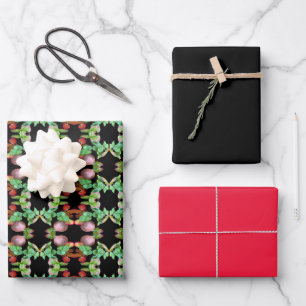 Hoja De Papel De Regalo Caer en la temporada de fresas Fotografía del jard