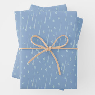 Hoja De Papel De Regalo Caer las gotas de lluvia en el día lluvioso Dusky 