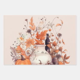 Hoja De Papel De Regalo Caída de calabaza boho