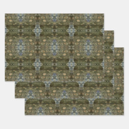 Hoja De Papel De Regalo Caja de Colección de Gemstone del Sedimento Marino