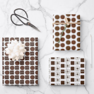 Hoja De Papel De Regalo Caja de la tienda de chocolate con bombones