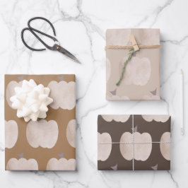 Hoja De Papel De Regalo Calabaza Otoñal Marrón Boho