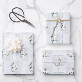 Hoja De Papel De Regalo Calaveras en la nieve. Feliz Navidad