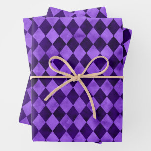 Hoja De Papel De Regalo Calaveras Moradas y Serie de Girasoles Diseño 13