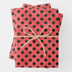 Hoja De Papel De Regalo Calaveras Rojas y Serie de Girasoles Diseño 4