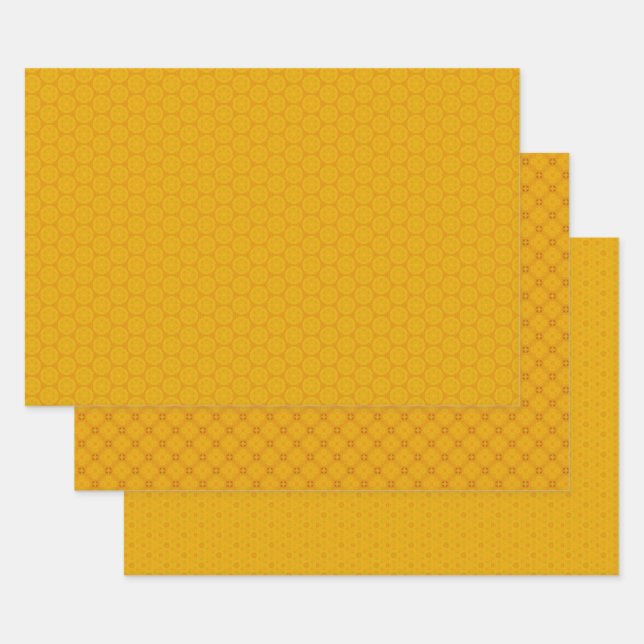 Hoja De Papel De Regalo Calendula (Oro) (Set)