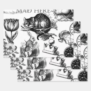 Hoja De Papel De Regalo cáliz clásico del gato cheshire en el arte de wond