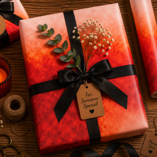 Hoja De Papel De Regalo Calor Carmesí