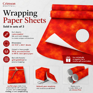 Hoja De Papel De Regalo Calor Carmesí