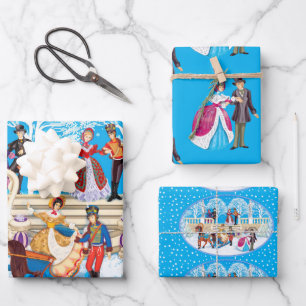 Hoja De Papel De Regalo Camino de invierno