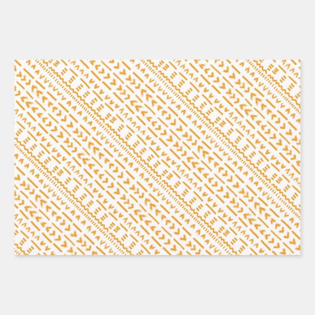 Hoja De Papel De Regalo Caminos Del Patrón Africano Del Tejido De Sol (Anverso)