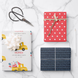 Hoja De Papel De Regalo Camión de tarta de cumpleaños de cualquier edad de