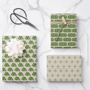 Hoja De Papel De Regalo Camping Campamento de verano para la bolsa de esqu