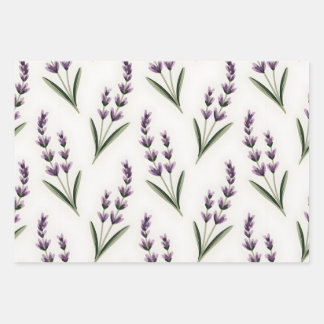 Hoja De Papel De Regalo Campos de lavanda