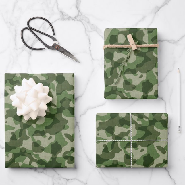Hoja De Papel De Regalo Camuflaje 2 (Anverso)