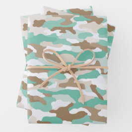 Hoja De Papel De Regalo Camuflaje costero