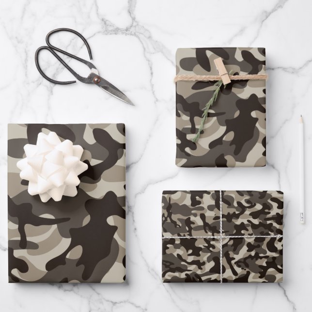 Hoja De Papel De Regalo Camuflaje de barrio cercano (Anverso)