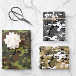 Hoja De Papel De Regalo Camuflaje surtido